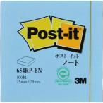 付箋 スリーエム ジャパン ポスト・イット再生紙ノート　７５×７５ｍｍ　１００枚　ブルー 654RP-BN