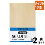 ■２点セット☆ポイント10倍■キングコーポレーション Ａ３クラフト封筒　角Ａ３　１００ｇ／ｍ２　１０枚 KA3K100