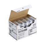 ショッピングテプラ テプラ キングジム テプラＰＲＯテープカートリッジ　５個入り　白に黒文字　１２ｍｍ幅×８ｍ SS12K-5P