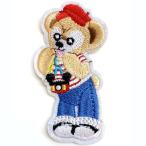 ショッピングダッフィー ワッペン ダッフィ デニム M 刺繍 アイロン キャラクター ダッフィ ディズニー ワッペン アップリケ