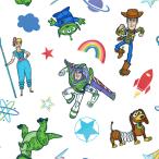 10cm単位 続けてカット ディズニー トイストーリー アイコン 男の子 生地 総柄 コットン プリント キャラクター 布