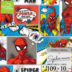 セット割/ 10cm単位 続けてカット スパイダーマン レトロ 生地 総柄 ディズニー コットン プリント キャラクター 男の子 女の子 布 手作り 手芸 輸入