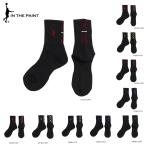 メール便OK IN THE PAINT(インザペイント) ITP19332B バスケットソックス PANEL SOCKS 定番ソックス ブラックソックス
