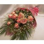 ピンクのバラの花束10本送料無料ギ...