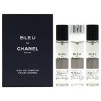 ショッピング香水 香水 シャネル CHANEL ブルー ドゥ シャネル プールオム EDP SP 20ml×3本セット リフィル　CHANEL BLEU DE CHANEL EDP TRAVEL SPRAY 【メンズ】 フレグランス