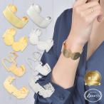 バングル ブレスレット ブレス メタル 幅広 太め マット ゴールド シルバー ギフト プレゼント