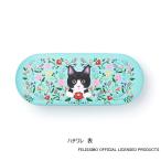 メガネケース かわいい  花と猫　ハチワレ　