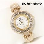 BS bee sister 腕時計 時計 レディース 女性用 ウォッチ アクセサリー ラッピング無料 ガラスカット ブレスレット ダイヤモンド FA1125