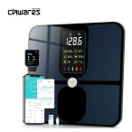 ショッピング体重計 【見やすい大画面カラーLCD】【スマホ連動】【2年間保証】 CHWARES スマート 体重計 15項目測定 高精度 USB充電式 大画面LCD表示 体脂肪・筋肉量・BMI対応