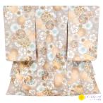 ショッピング桜 女の子産着レンタル お宮参り ベージュ モカ 疋田 鞠 菊 梅 桜 0148 往復送料無料