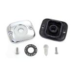 【互換品】 23-0779 フロントマスターシリンダーカバー スムースクローム 取寄せ Vツイン Front Master Cylinder Cover Smoo