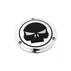 [ сменный товар ] 42-0267 хром 3 отверстие Skull Dubey покрытие заказ V twin Chrome 3 Hole Skull Derby Cover ( для поиска |