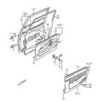 ショッピング純正 純正品　ジムニー（ＪＡ７１−２２）　Ｆドアウェザーストリップ左右セット