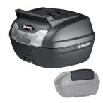 [セット] 40L バイク トップケース リアボックス SH40 CARGO 無塗装ブラック バックレスト SHAD 通勤 通学 ロングツーリング 大