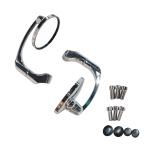 MIRAX バイク ミラー ラウンドクラシックミラー 左右セット 左右共通 10mm/8mm 正ネジ/逆ネジ メッキ 汎用 原付 スクーター