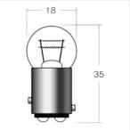 M&amp;H B5410RE 12V23/8W BAY15D красный B-5410 RE мотоцикл указатель поворота * tail лампочка 
