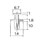 VOSTONE(ボストン) スクリベット 10個入 黒色 BC5236 自動車 内張クリップ・カーファスナー