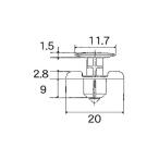 VOSTONE(ボストン) プッシュリベット 10個入 黒色 BC5106 自動車 内張クリップ・カーファスナー