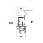 M&H AWB74 12V18/5W T20 ウエッジ 大ダブル 2個入りパック バイク ウインカー・テール球