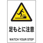 標識・標示 安全標識 ＴＲＵＳＣＯ　２ケ国語　ＪＩＳ規格安全標識　足もとに注意　  (T802-421)