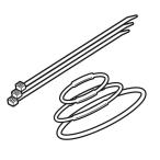 CATEYE(キャットアイ) 1603893 ラバーバンド・ナイロンタイ ブラック 自転車 サイクルコンピューター部品