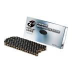 EKチェーン(江沼チェーン) ThreeD LUXEシリーズ 525L-106L ブラック/ゴールド MLJ(カシメジョイント) 525L(BK/GP)-106L-MLJ バイク チェーン
