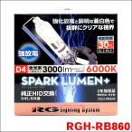 D4S/D4R兼用 HID純正交換バルブ RGH-RB860 RG レーシングギア製 6000K(ホワイト) 3000lm SPARK LUMEN+ スパーク・ルーメンプラス