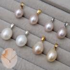  пресная вода жемчуг подвеска с цепью примерно 10×12mm один шарик верх овальный Drop нержавеющая сталь SUS316 модный подарок церемония окончания входить . тип 