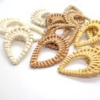ラタン パーツ ドロップ (89) 10個売り ウッドビーズ 木 編み ナチュラル ハンドメイド パーツ アクセサリーパーツ 安い ラタンパーツ 国内発送