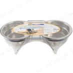 【取寄品】 ドギーマン カタカタ鳴らないツインディッシュ M 食器 犬用品 餌やり 水やり用品 ペット 吸音ラバー すべり止め脚キャップ