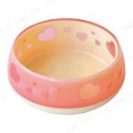 【取寄品】 ペッツルート おいしく見えるワン食器 S ハート ピンク 犬用品 餌やり 水やり用品 耐熱温度:約70度 耐冷温度:約-20度 半透明 すべりにくい