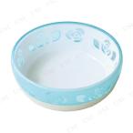 【取寄品】 ペッツルート おいしく見えるニャン食器 ミニ ローズ 青 バラ 餌やり 水やり用品 猫 浅型形状 すべりにくい加工 安定感のある底