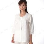 【取寄品】 婦人用前開き 5分袖 LL 肌着 介護 福祉用品 衣類(肌着 ねまき 靴下 サポーター) 女性 吸汗性 保温性 マジック式