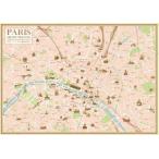 【取寄品】 Paris Map A ポスター ポストカード