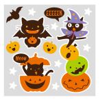 17×17cm ウィンドウポップ キャッツ(蓄光) ノーブランド品 窓用ジェル・シール ハロウィン装飾品 雑貨 蓄光タイプ 貼ってはがせる