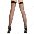 コスプレ 仮装 サイハイネットストッキング バックシームラインストーン Music Legs 靴下 タイツ ニーハイ フリーサイズ