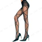 コスプレ 仮装 レースアップ柄パンティストッキング Music Legs 靴下 タイツ パンスト レ ...