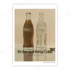 コカ・コーラ ブランド ポスター A3 Real Things インテリア用品 ポストカード ノスタルジック コーク瓶デザイン
