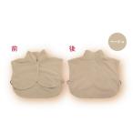 首元あったかマイクロファイバー暖眠ベスト ベージュ