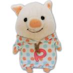 Yahoo! Yahoo!ショッピング(ヤフー ショッピング)30411/内藤デザイン研究所/【ぷーとん/ドットパーカー】ぬいぐるみＳサイズ/ぶた/ブタ/PIG/動物/アニマル/玩具/おもちゃ/人形/ギフト/プレゼント