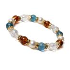 アンバー・フローライトデザインブレ...