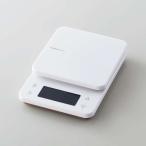 あすつく エレコム キッチンスケール デジタルスケール 計量器 はかり 最大3kg 0.5g単位 バックライト付き カロリー計測 炭水化物量計...
