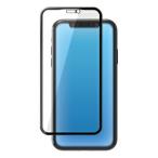 iPhone 11/フルカバーガラスフィルム/フレーム付/セラミックコート/ブルーライトカット/ブラック