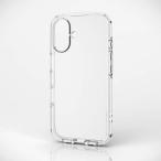  Elecom iPhone 16 кейс soft покрытие ударопрочный объектив защита проект ремешок отверстие есть TOUGH SLIM LITE прозрачный 