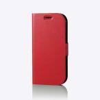 エレコム らくらくスマートフォン(F-42A)/レザーケース/手帳型/UltraSlim/薄型/磁石付き/レッド