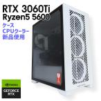 [ б/у собственное производство ge-mingPC] новый товар кейс использование / GeForce RTX 3060 Ti / Ryzen5 5600 / 16GB / NVMe SSD 1TB + HDD 1TB / Windows11