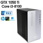 [ б/у ge-mingPC]HP Pavilion Desktop PC / GeForce GTX 1050 Ti / Core i3-8100 / 8GB / M.2 NVMe SSD 256GB + HDD 500GB / Windows11