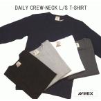 ショッピング長袖tシャツ AVIREX アヴィレックス デイリー テレコ クルーネック 長袖Tシャツ DAILY CREW-NECK L/S T-SHIRT 6153481