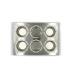マフィン型 6穴 シルバー天板 昔な