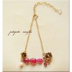 ルビーブレスレットゴールドハンドメイド